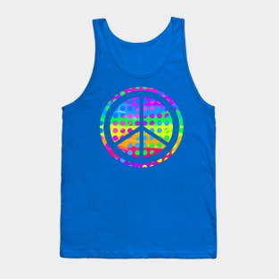 Trendy Pop Art Peace Sign Tank Top